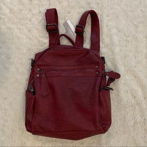 Red Backpack Purse